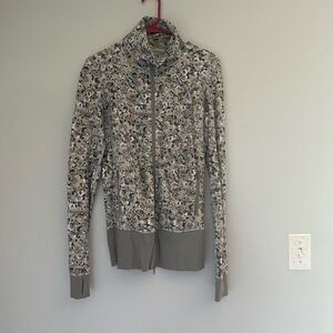 Lululemon Athletica Zip-Up Jacket - Gray and Cream